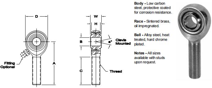 AURORABM-8關(guān)節(jié)軸承圖紙