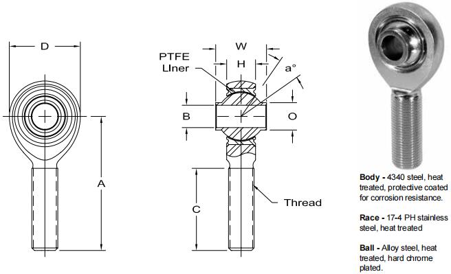 AURORAHXAB-3T關(guān)節(jié)軸承圖紙