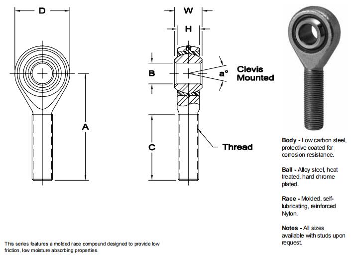 AURORASPB-3關(guān)節(jié)軸承圖紙